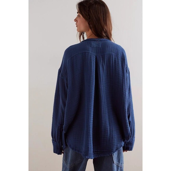 Free People We The Free Easy Sunday Pullover Shirt Tunic Top Oversized XS 278327 - Picture 3 of 8